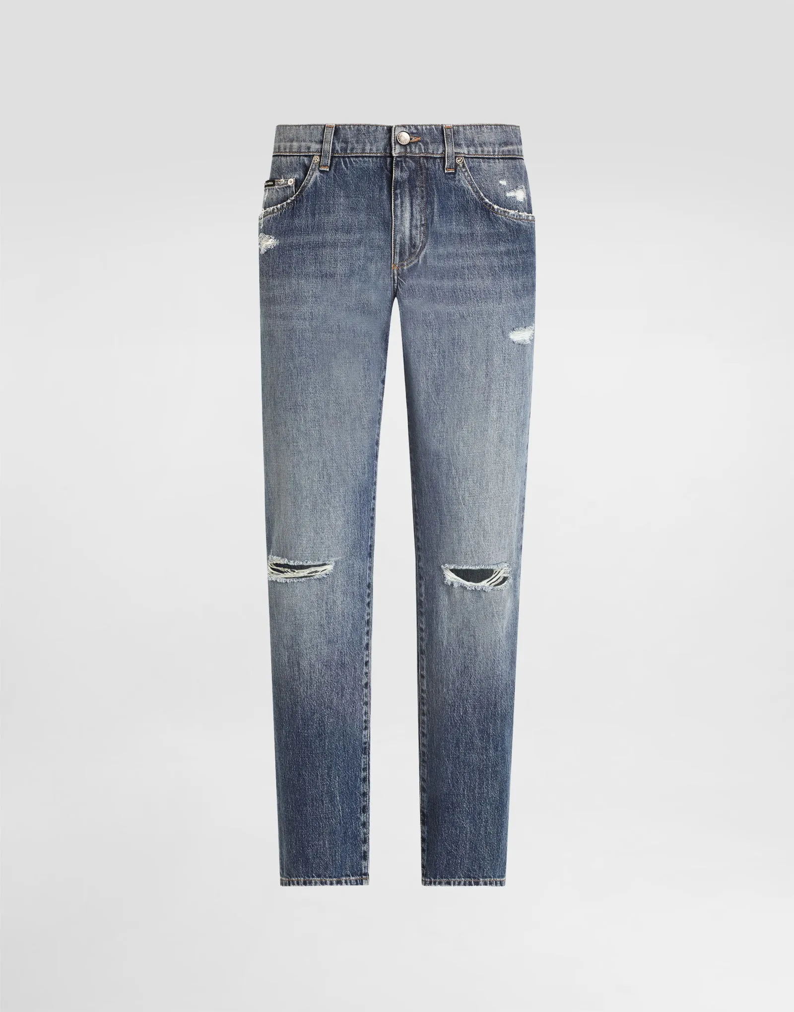 Jeans Dolce & Gabbana Classic Cotton Jeans With Distressing GP02XDG8ME8S9001