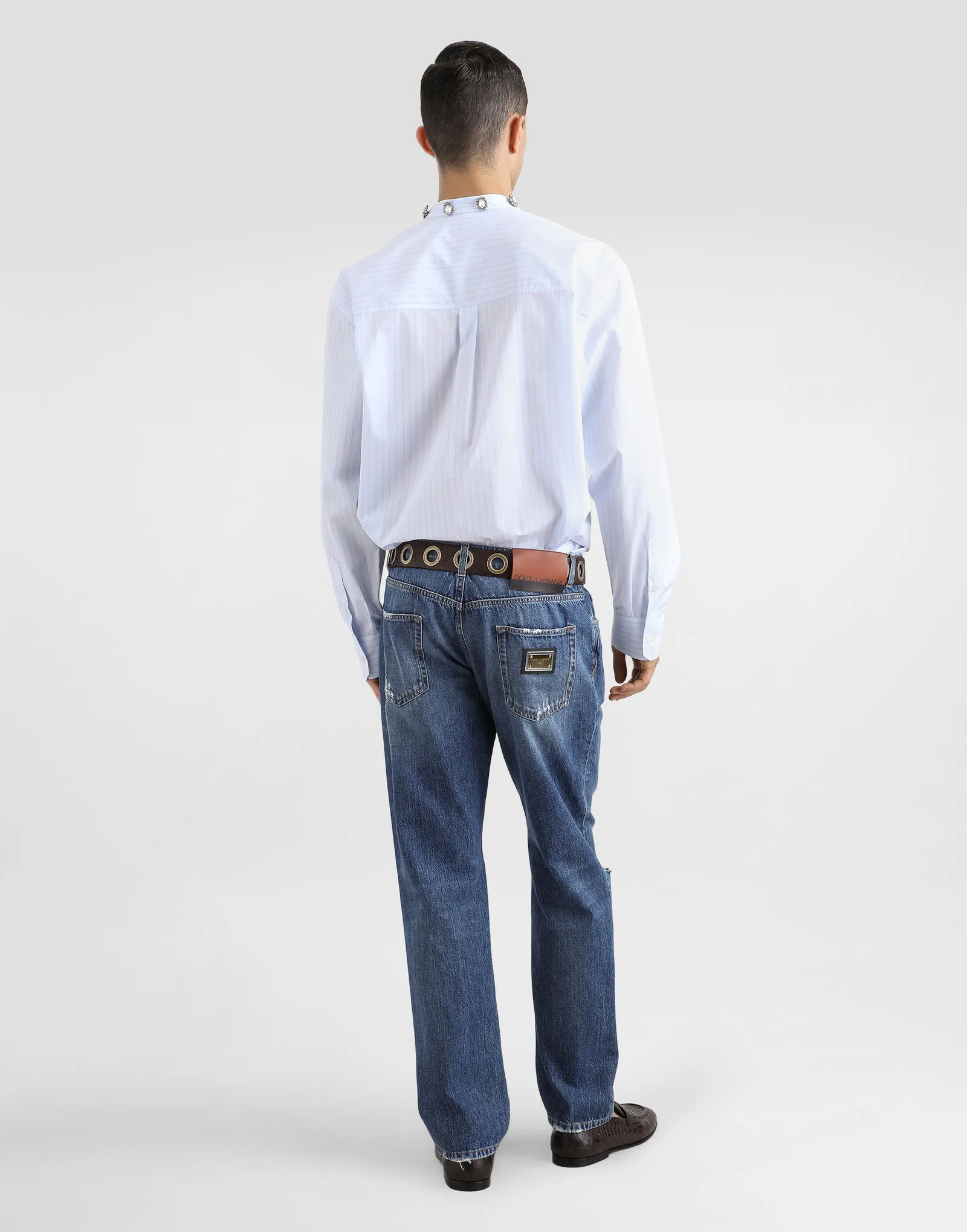 Jeans Dolce & Gabbana Classic Cotton Jeans With Distressing GP02XDG8ME8S9001